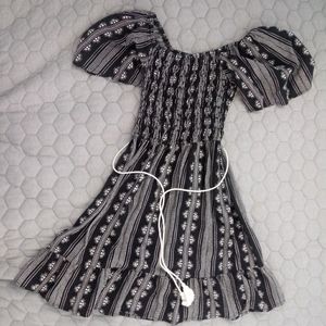 Black patterned dress